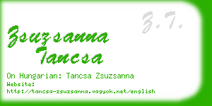 zsuzsanna tancsa business card